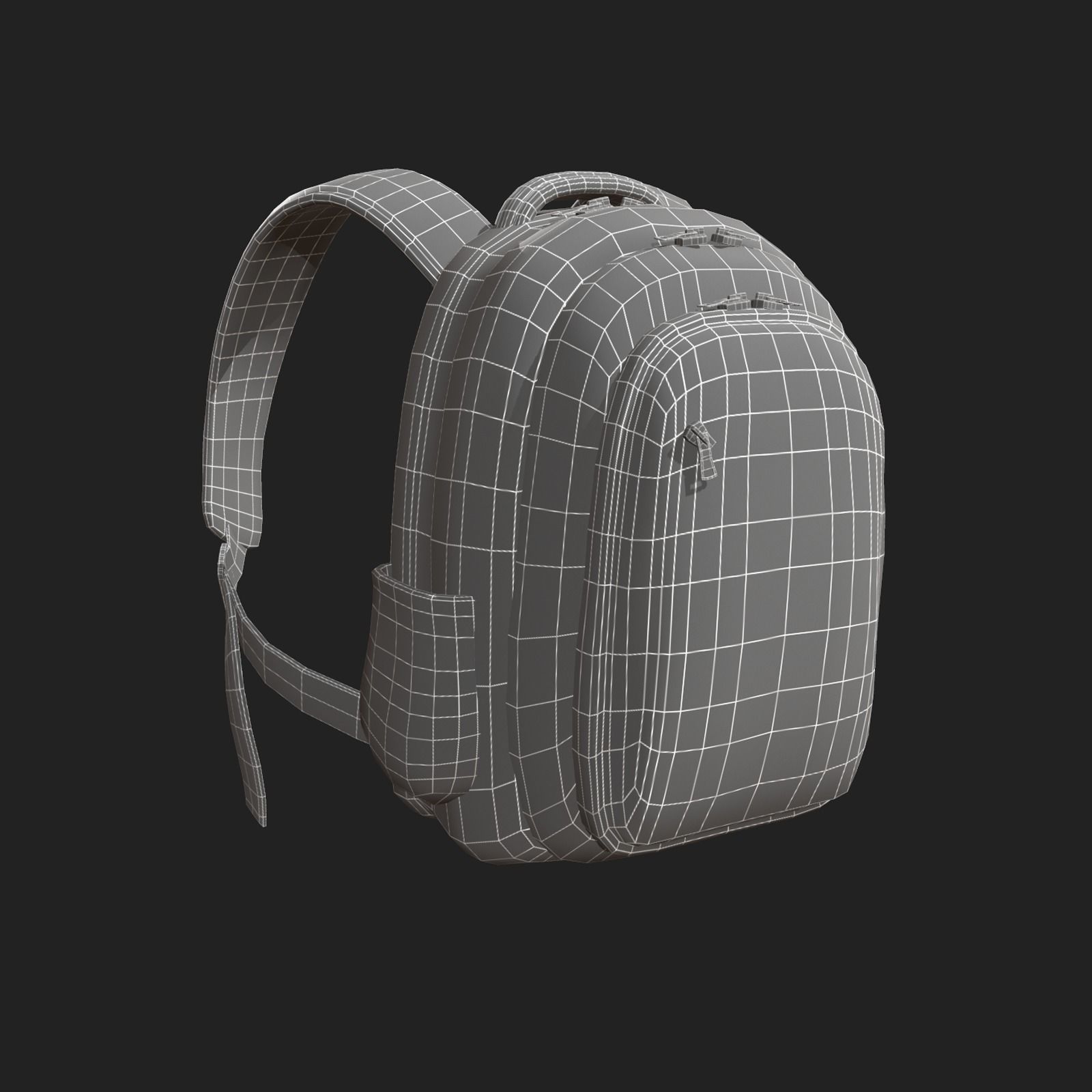 Backpack human ver5 Low-poly 3D model_5