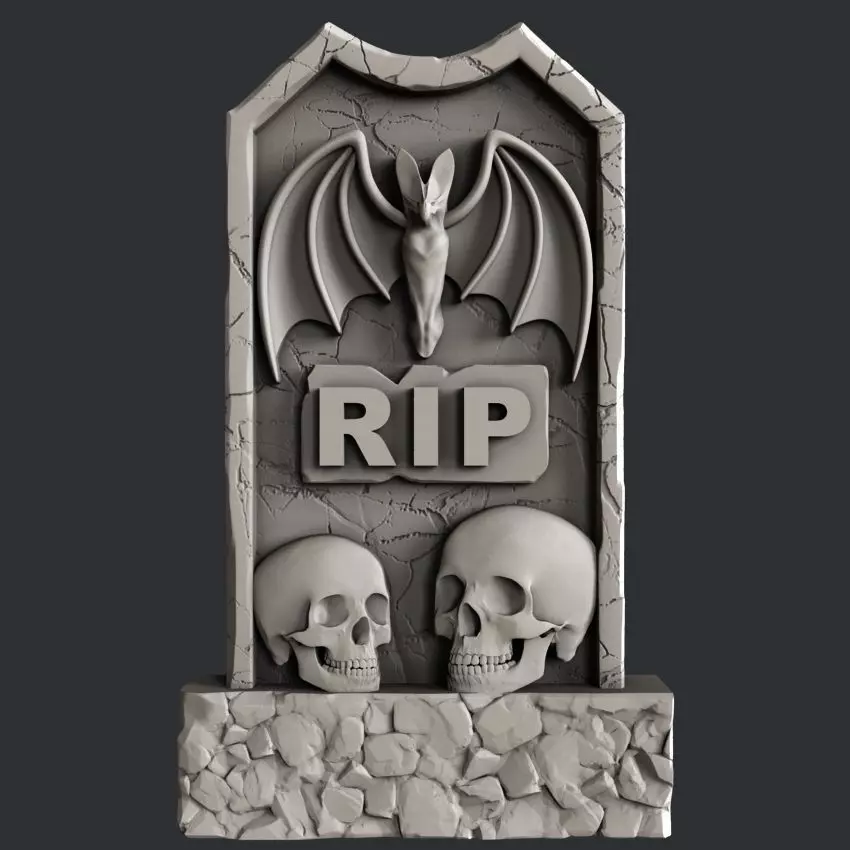 3d STL models for CNC router tombstones 3D model_0