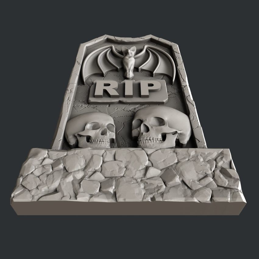 3d STL models for CNC router tombstones 3D model_3