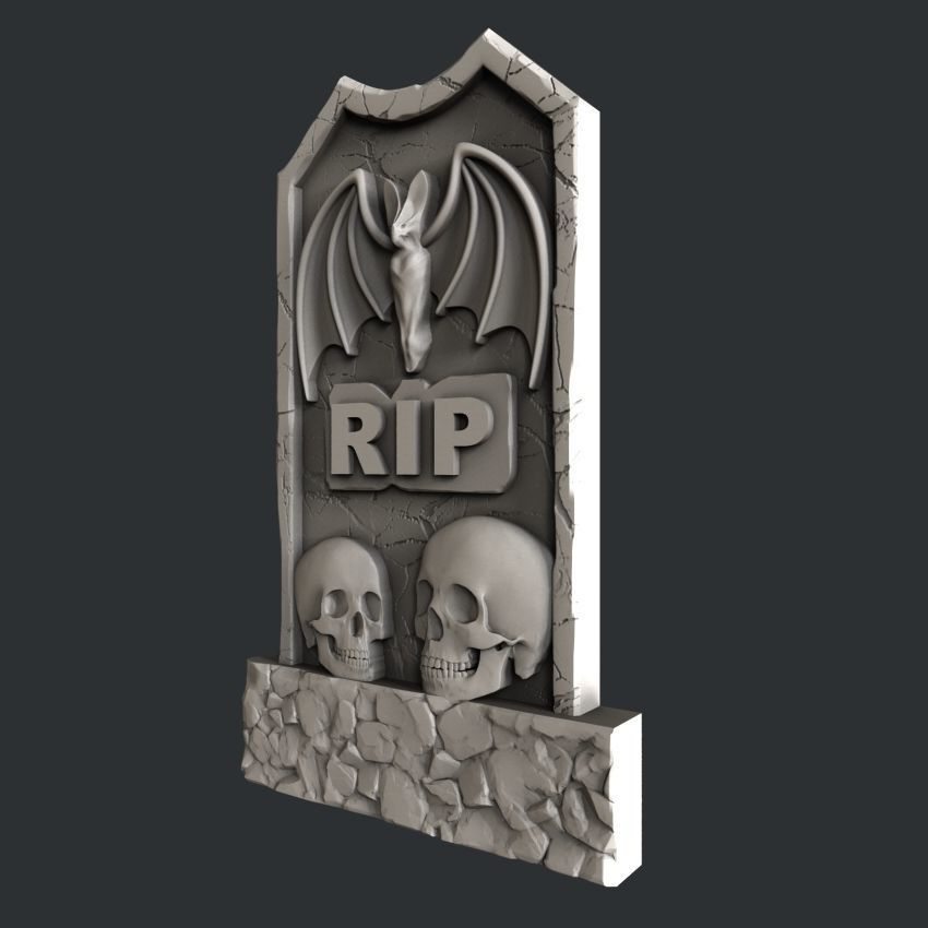 3d STL models for CNC router tombstones 3D model_2