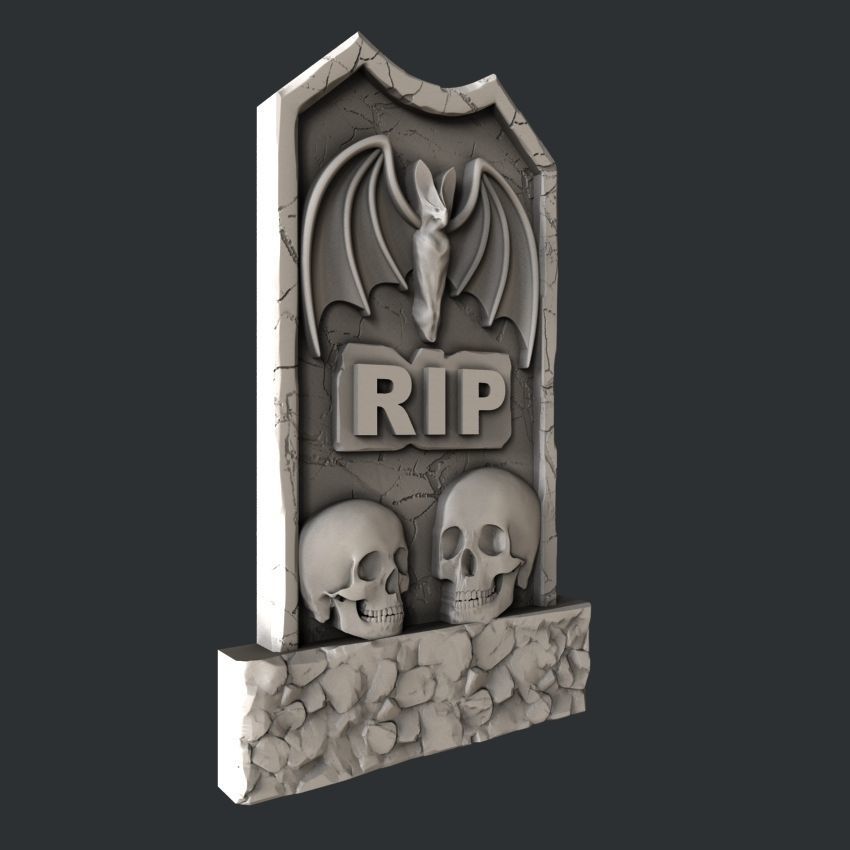 3d STL models for CNC router tombstones 3D model_1
