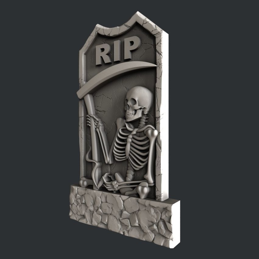 3d STL models for CNC router tombstones 3D model_2