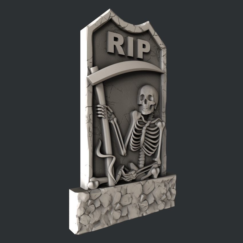 3d STL models for CNC router tombstones 3D model_1