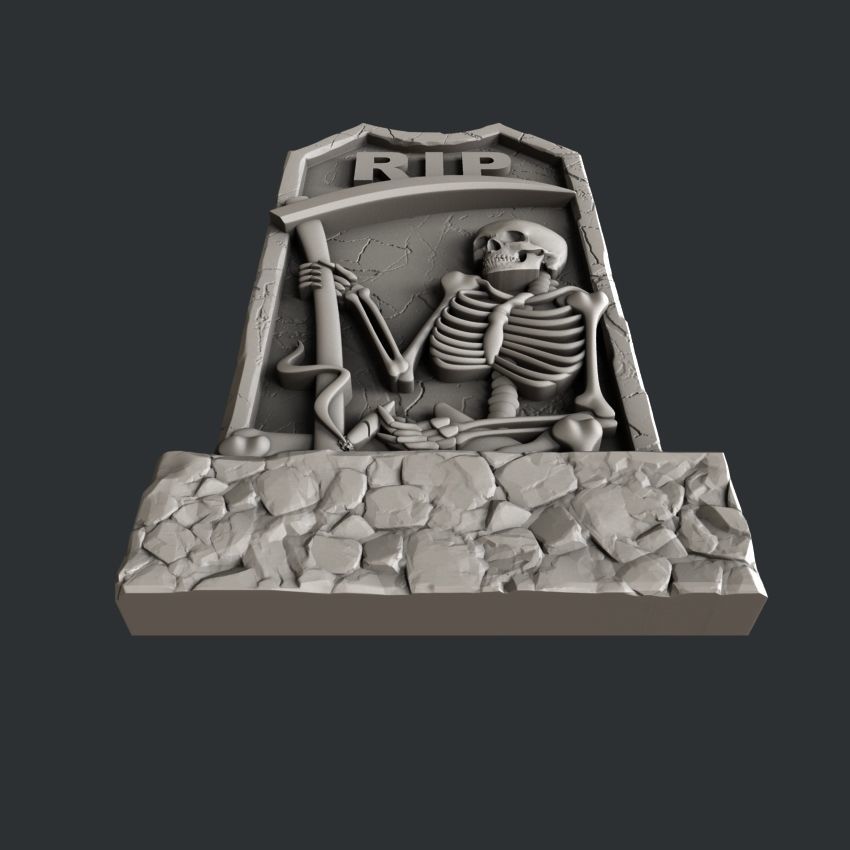 3d STL models for CNC router tombstones 3D model_3