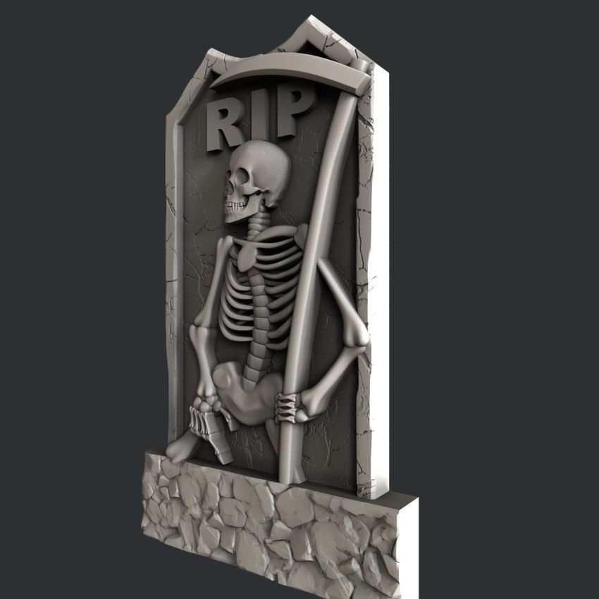 3d STL models for CNC router tombstones 3D model_2
