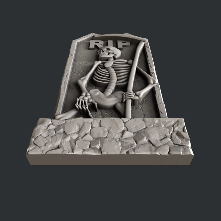 3d STL models for CNC router tombstones 3D model_3