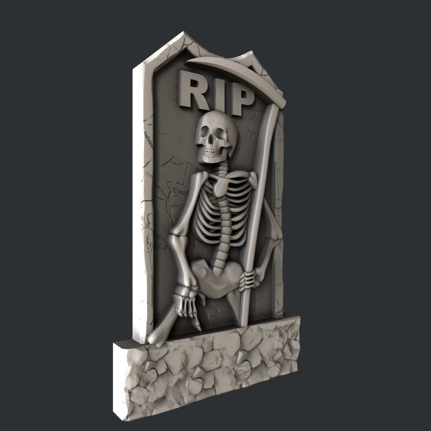 3d STL models for CNC router tombstones 3D model_1