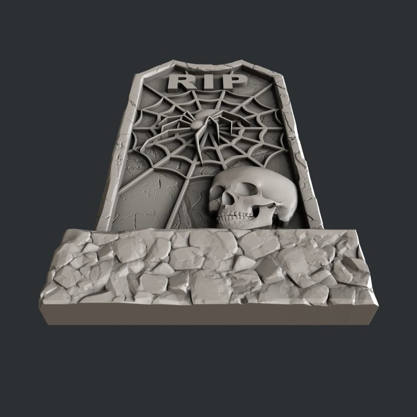 3d STL models for CNC router tombstones 3D model_3