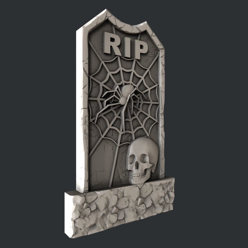 3d STL models for CNC router tombstones 3D model_1