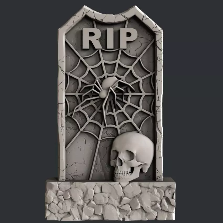 3d STL models for CNC router tombstones 3D model_0