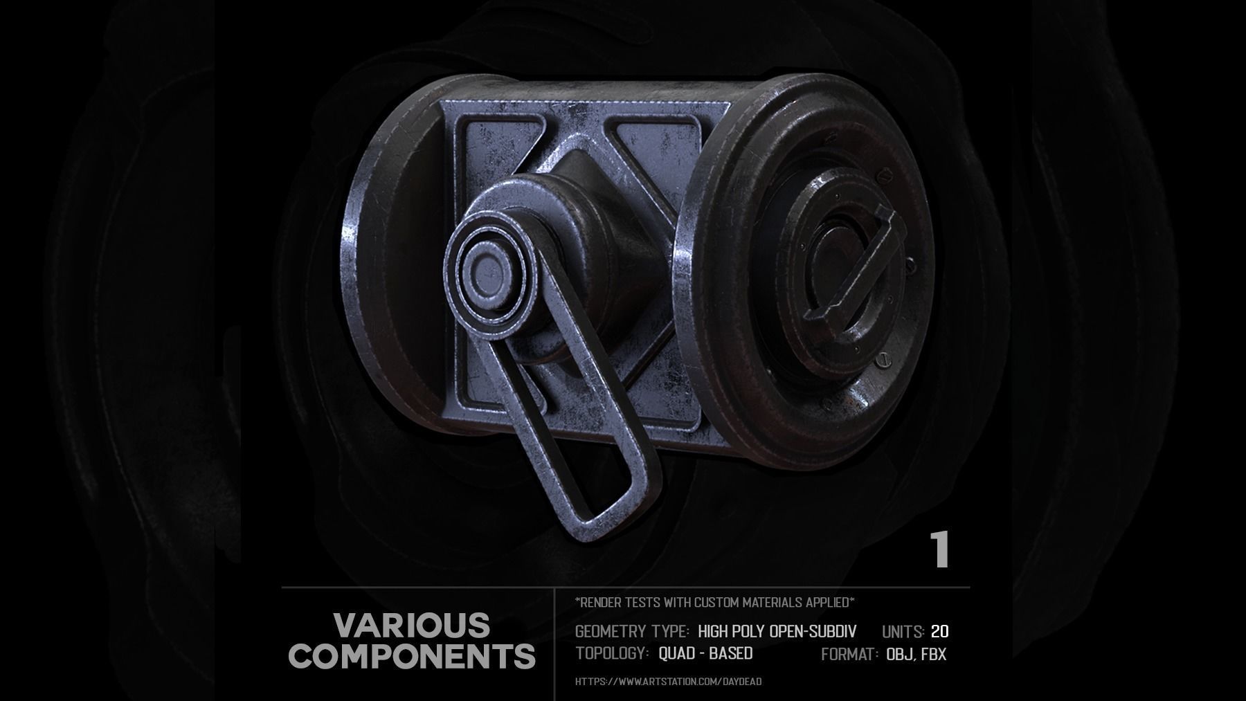 20 Various Components SUBD 3D model_1