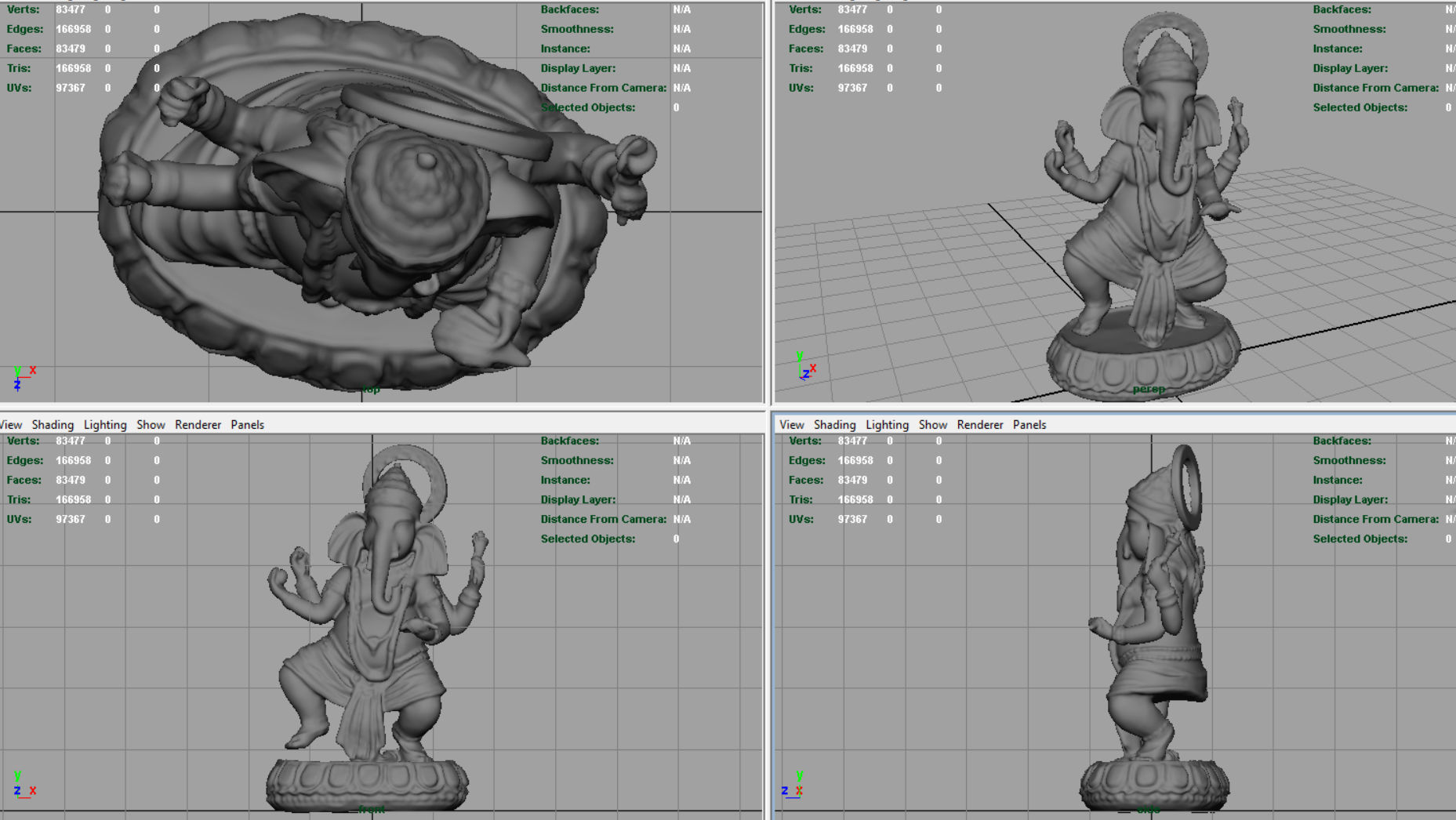 GANESHA statue 3D model_9