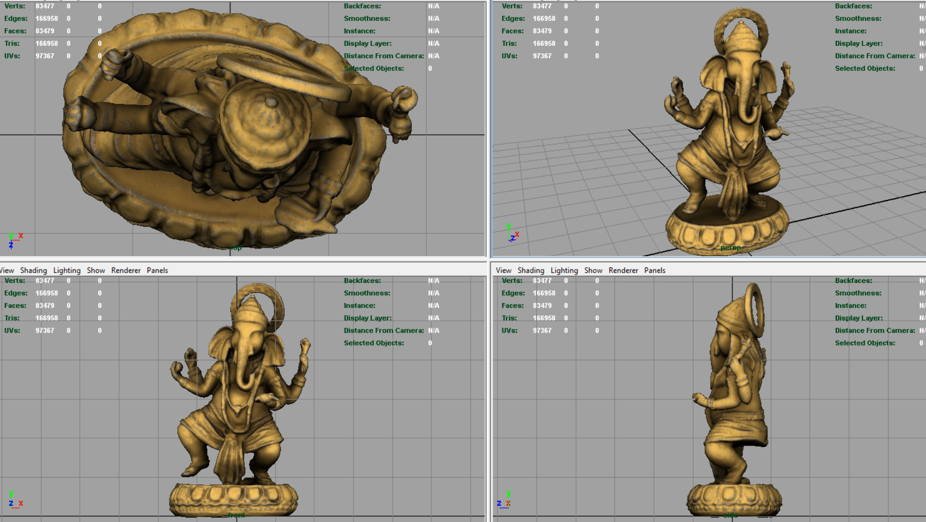 GANESHA statue 3D model_8