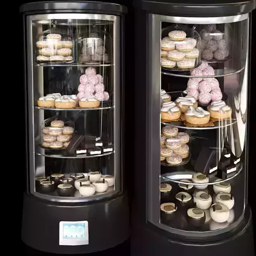 Sweets 3 glass display case