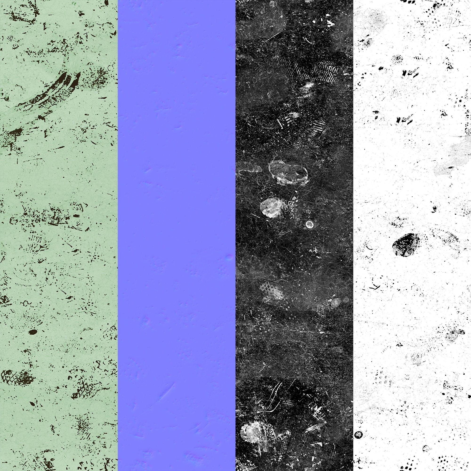 Small Bottles Green Low-poly 3D model_4