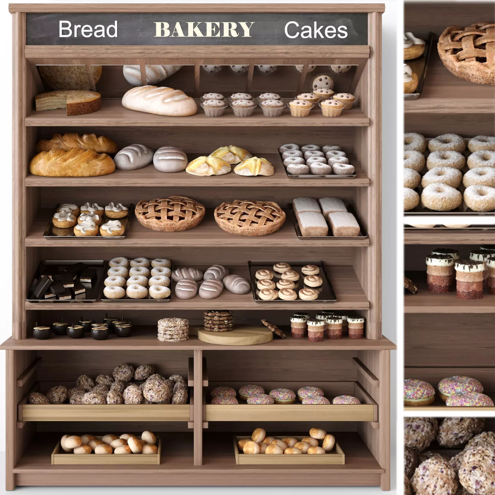Bakery products 3D model_0