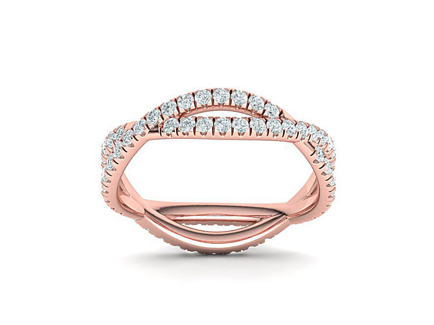 Gorgeous Rope style twisted Wedding band 3d model  3D print model_3