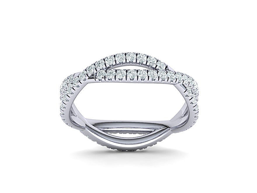 Gorgeous Rope style twisted Wedding band 3d model  3D print model_1