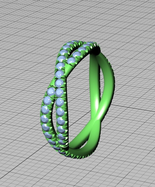 Gorgeous Rope style twisted Wedding band 3d model  3D print model_8