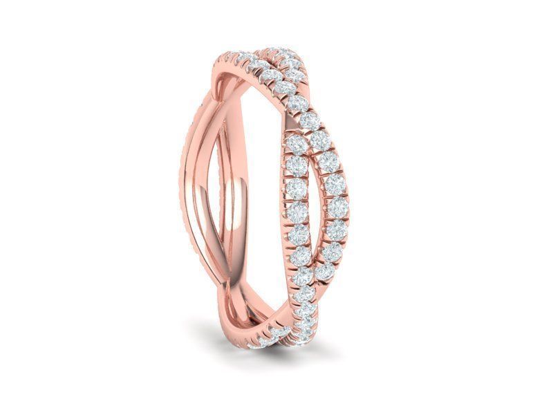 Gorgeous Rope style twisted Wedding band 3d model  3D print model_5