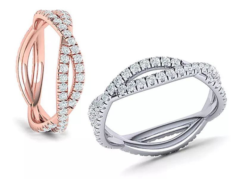 Gorgeous Rope style twisted Wedding band 3d model  3D print model_0