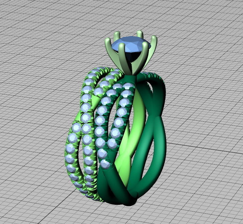 Gorgeous Rope style twisted Wedding band 3d model  3D print model_13