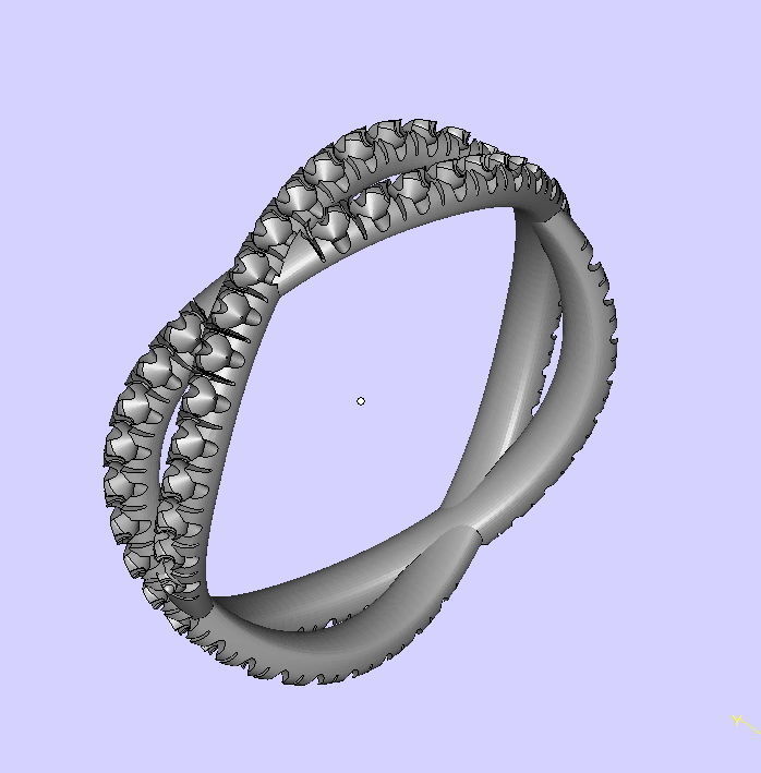 Gorgeous Rope style twisted Wedding band 3d model  3D print model_12