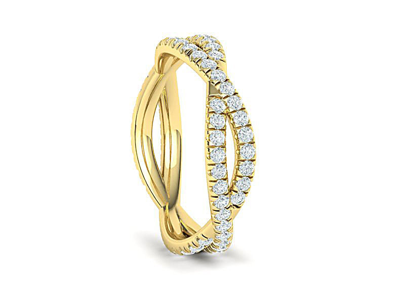 Gorgeous Rope style twisted Wedding band 3d model  3D print model_6