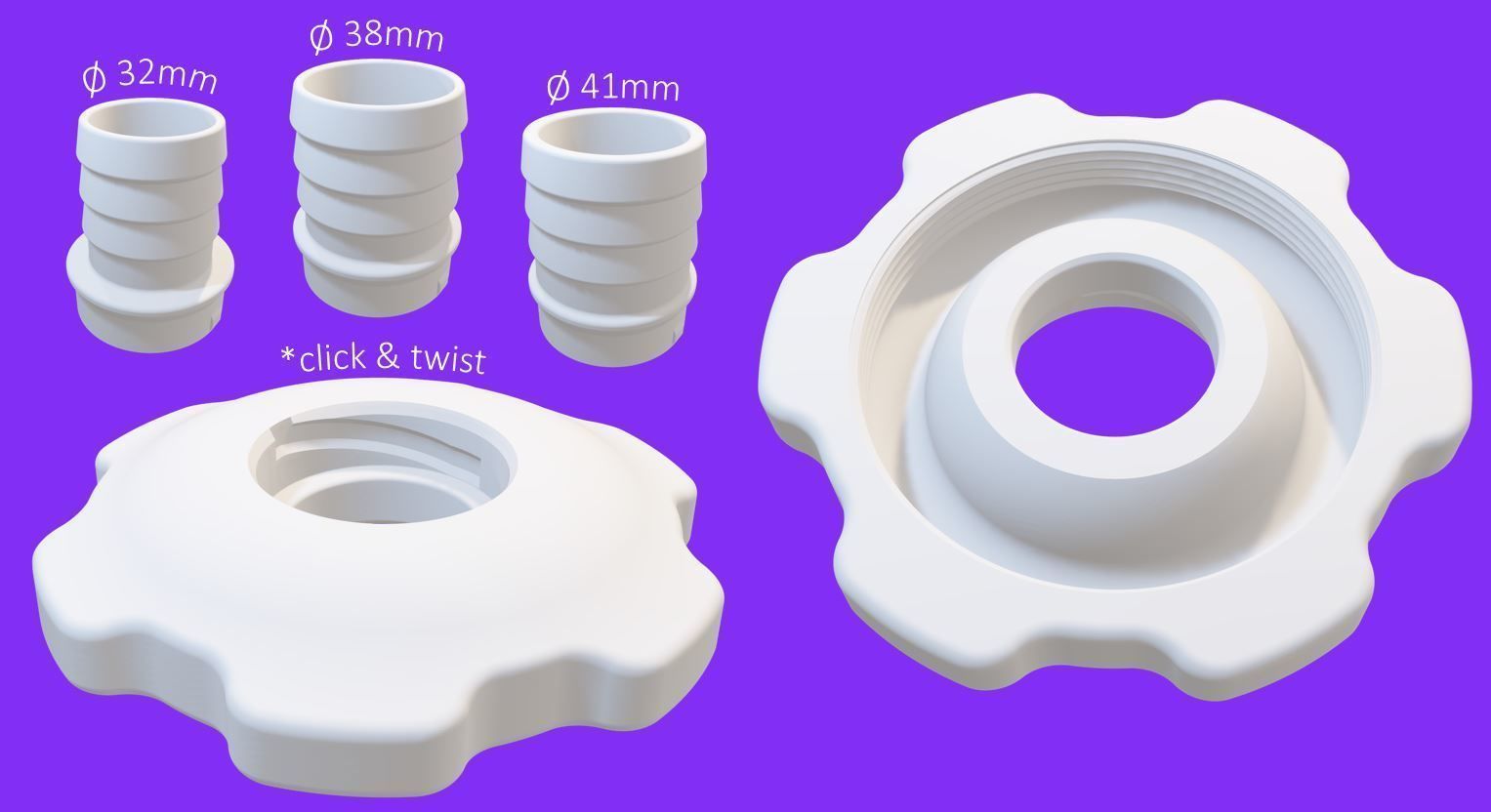 pool connecter set for bestway pools  3D print model_1