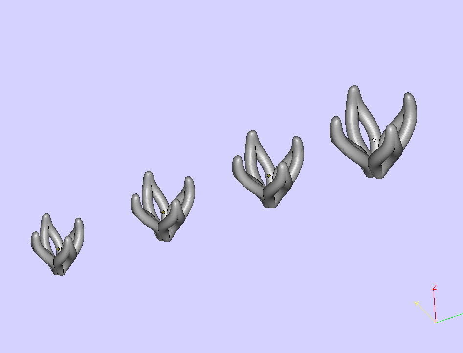 A Package of  8 Ring Heads 4 claw design printable 3dmodels  3D print model_8