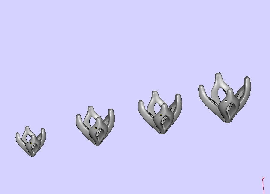A Package of  8 Ring Heads 4 claw design printable 3dmodels  3D print model_14