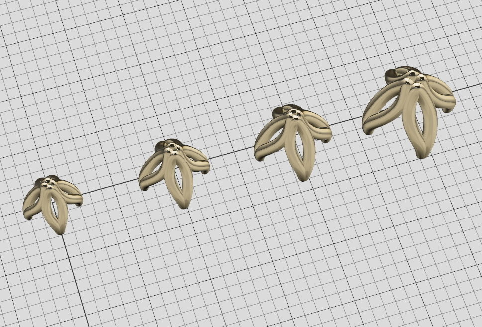 A Package of  8 Ring Heads 4 claw design printable 3dmodels  3D print model_7