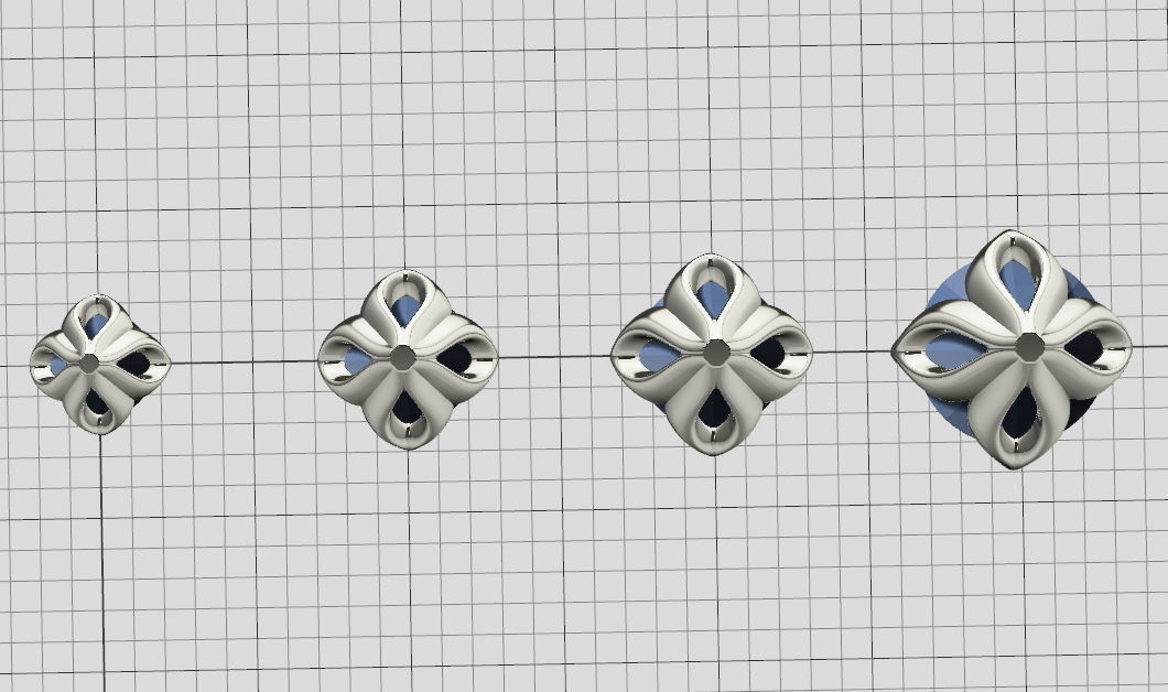 A Package of  8 Ring Heads 4 claw design printable 3dmodels  3D print model_11