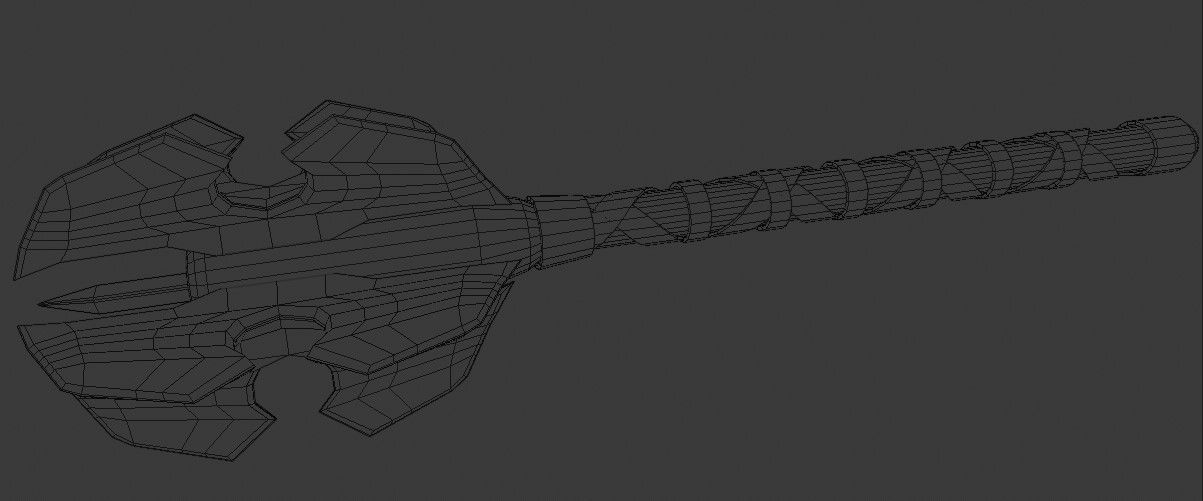 Orc Mace Low-poly 3D model_4