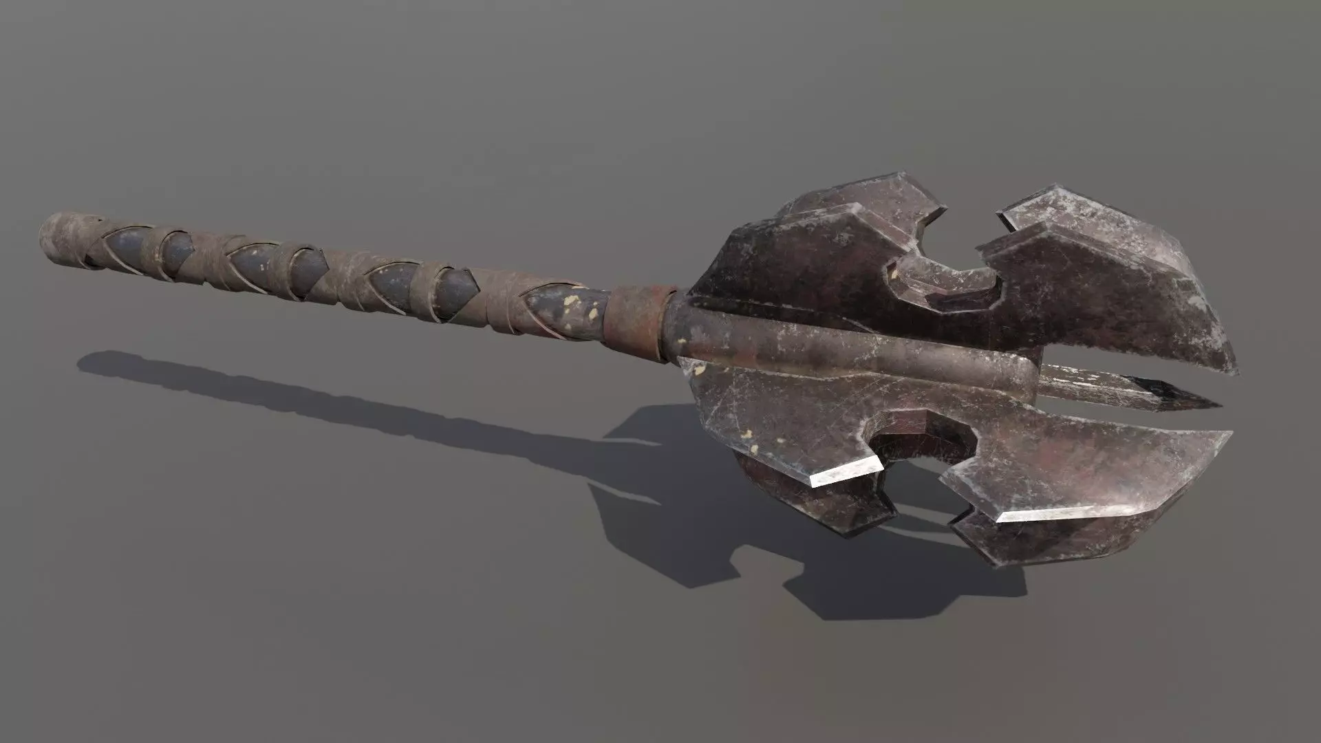 Orc Mace Low-poly 3D model_0
