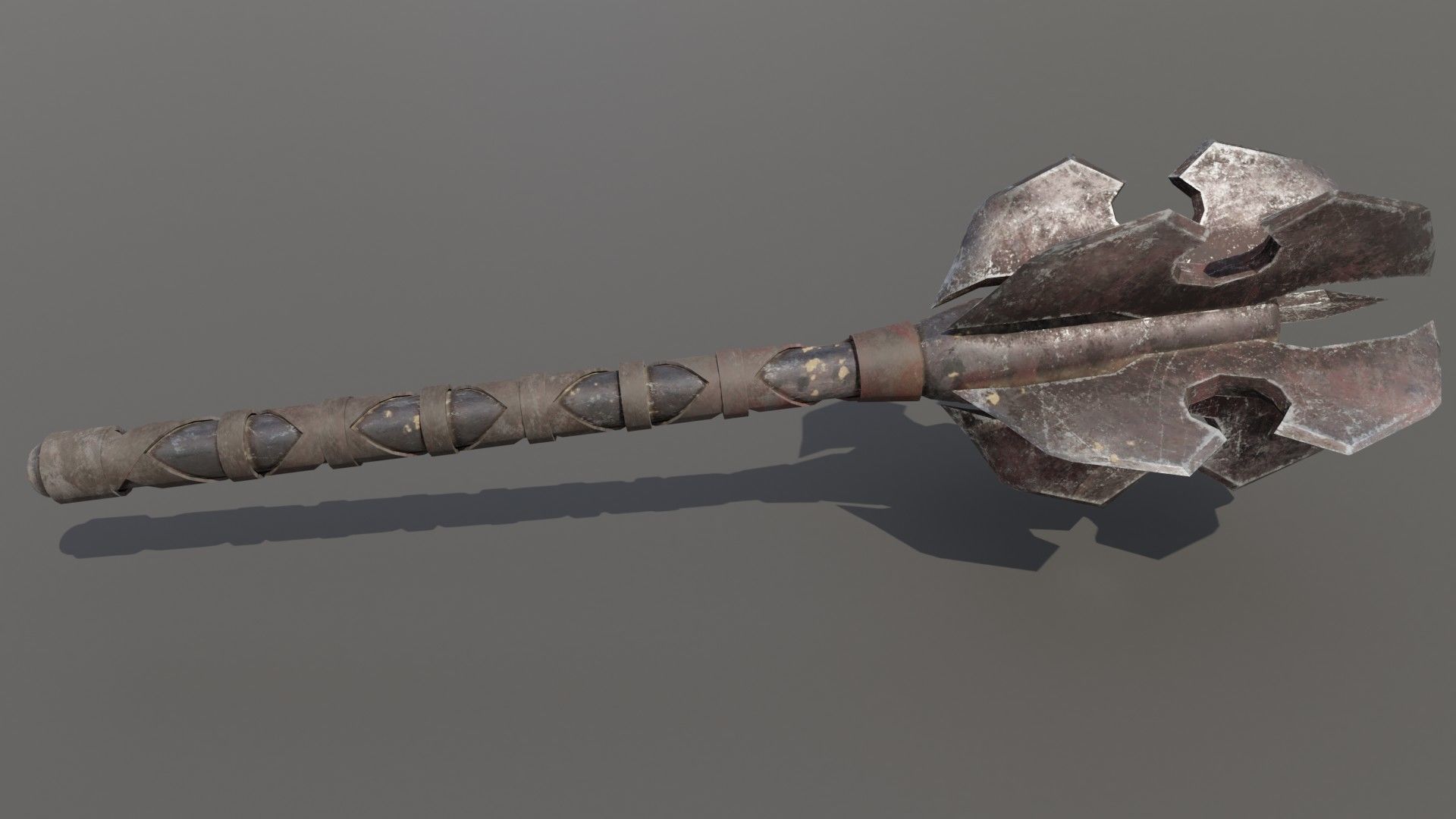 Orc Mace Low-poly 3D model_1