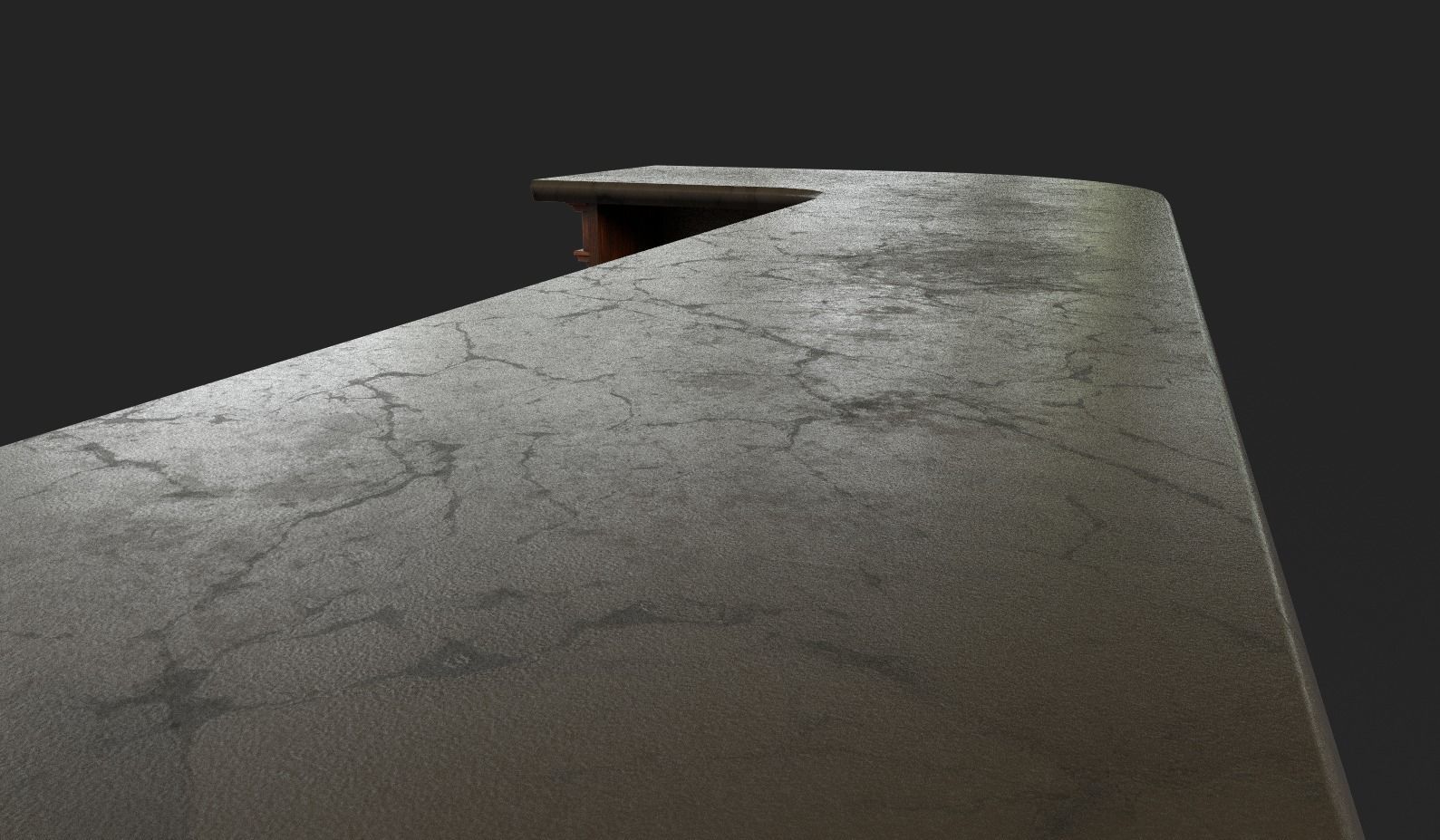 Vintage Bar Table Low-poly 3D model_8