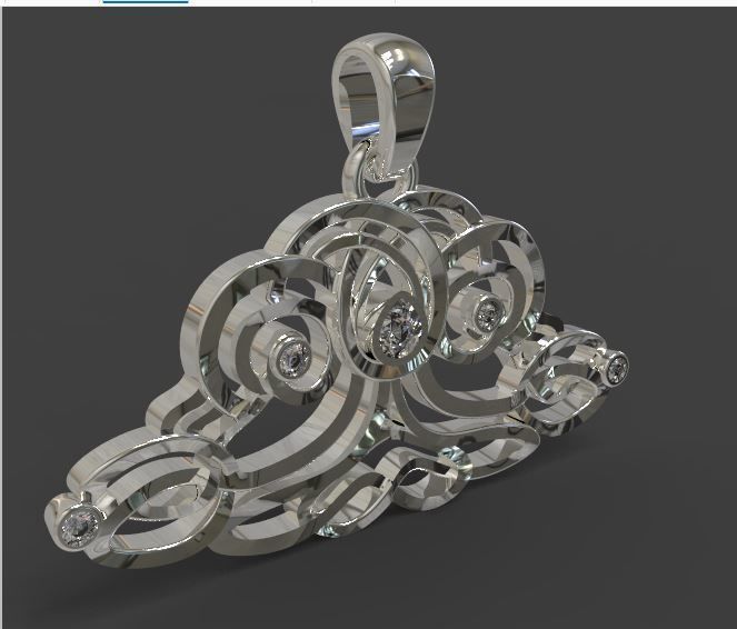 Pendant tree of life 3D print model_6