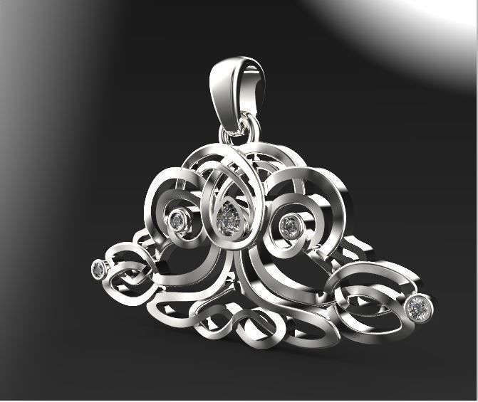 Pendant tree of life 3D print model_3