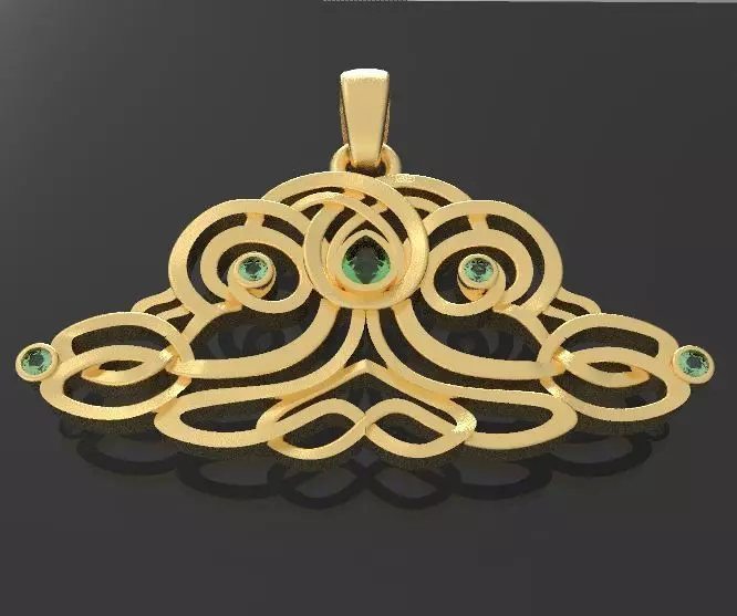 Pendant tree of life 3D print model_0