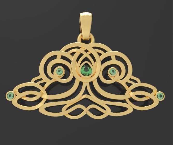 Pendant tree of life 3D print model_9