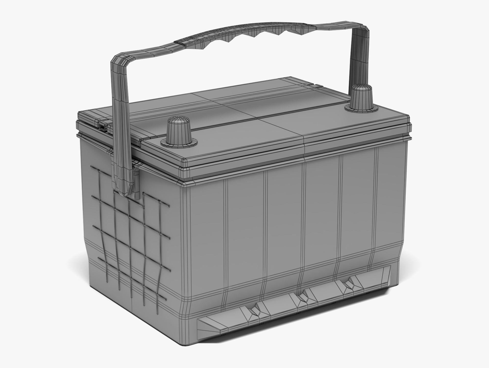 ACDelco Car Battery Low-poly 3D model_7