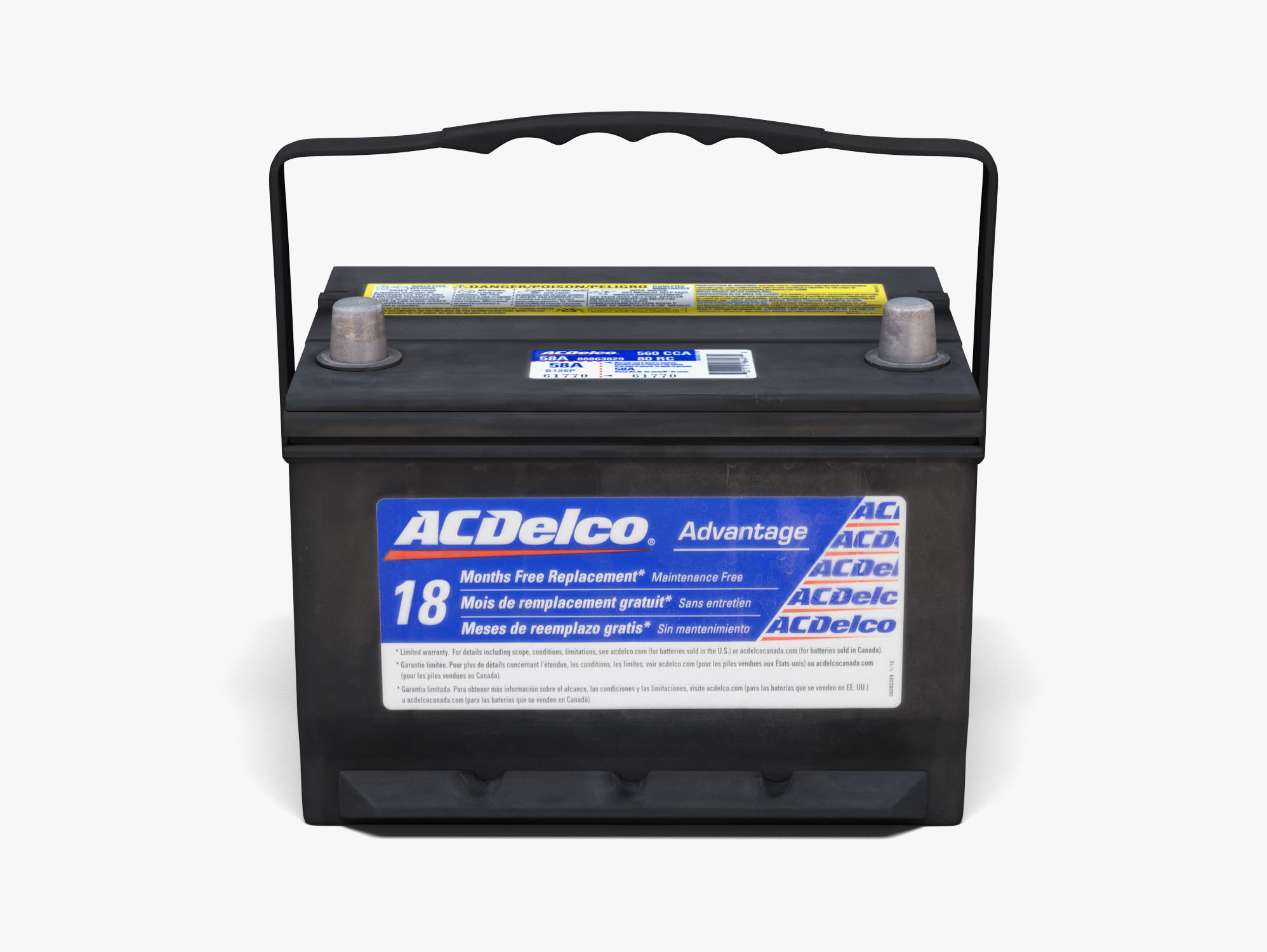 ACDelco Car Battery Low-poly 3D model_1