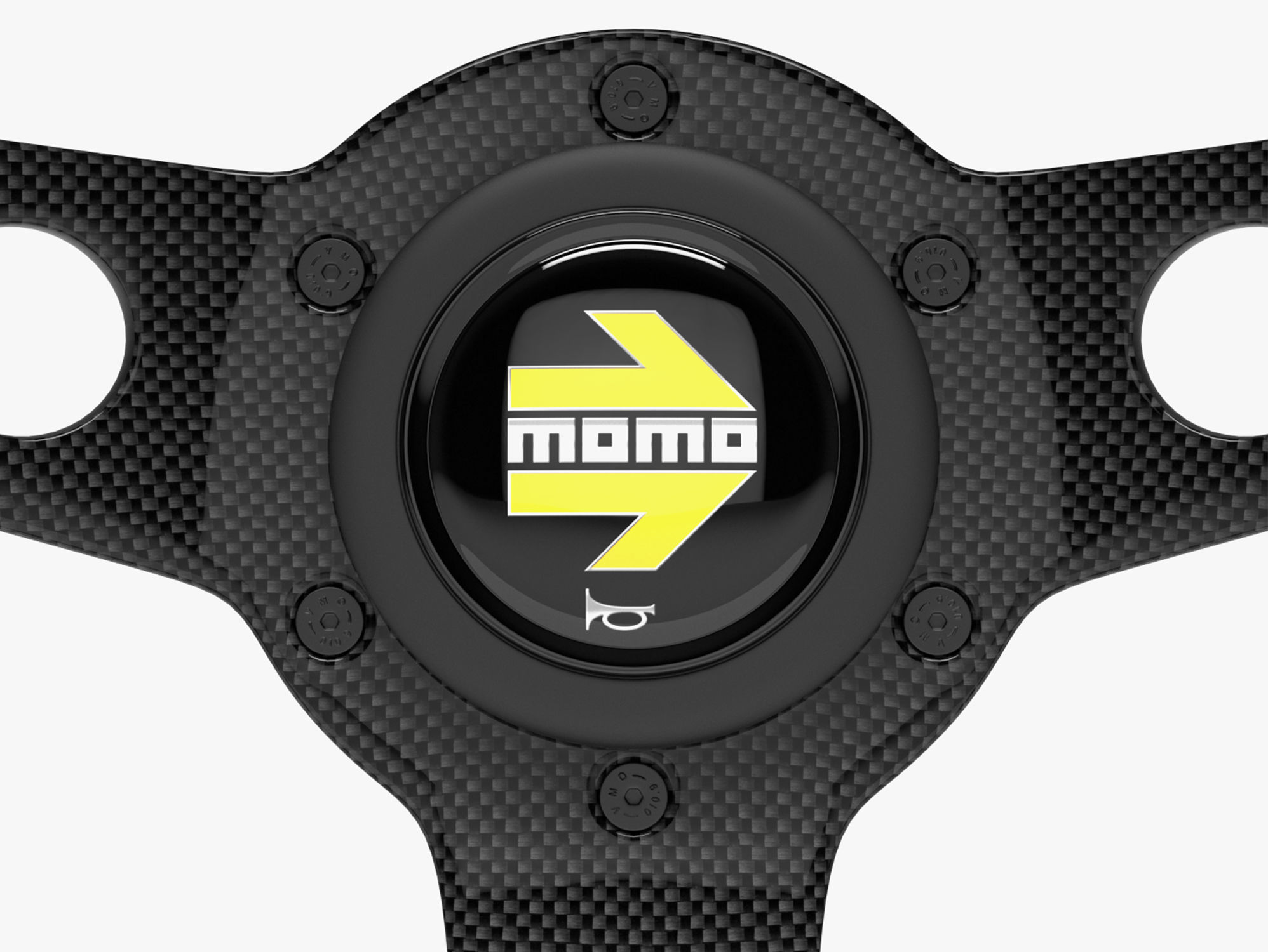 Momo Prototipo Steering Wheel 3D model_3