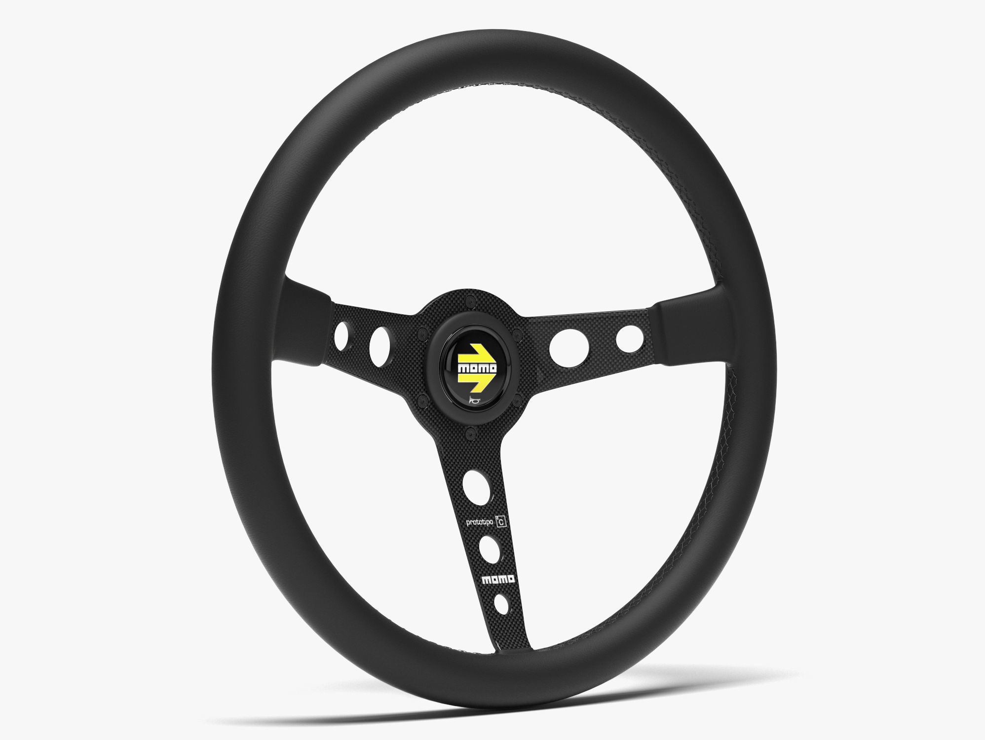 Momo Prototipo Steering Wheel 3D model_1
