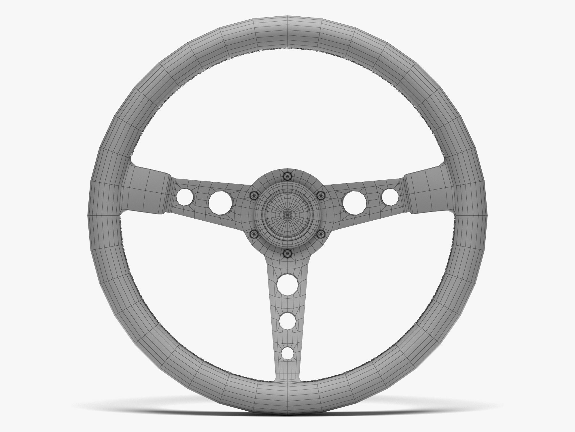 Momo Prototipo Steering Wheel 3D model_8