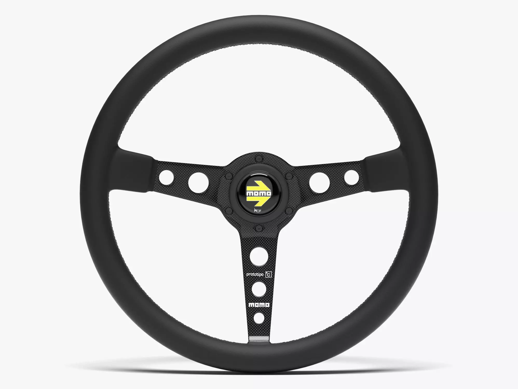 Momo Prototipo Steering Wheel 3D model_0
