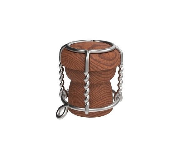 Bottle Cork With Wire 3D print model