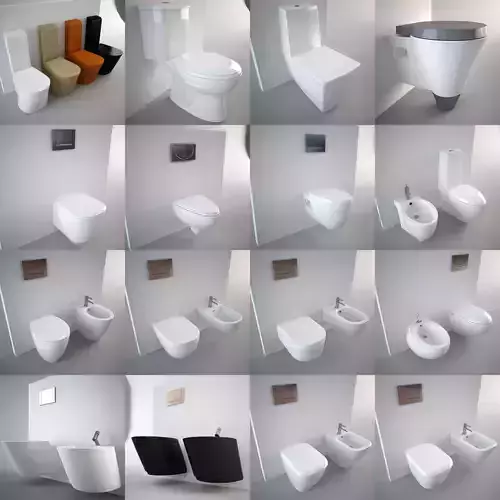 Designer Toilet and Bidet Collection 
