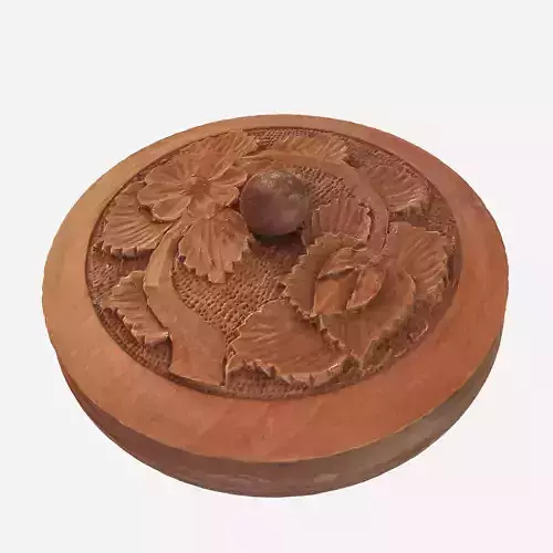 Wooden pot Low-poly 3D model